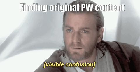 finding original PW content